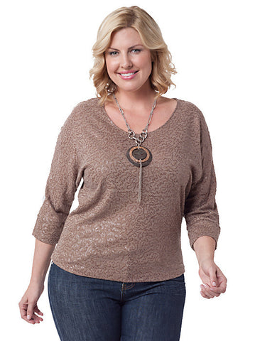 Textured Sequin Dolman Top