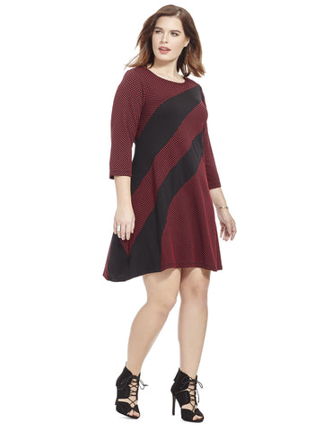 Textured Dress In Burgundy