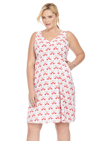 Zoe Dress In Flamingo Print