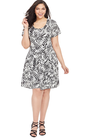 Dress In Abstract Chevron