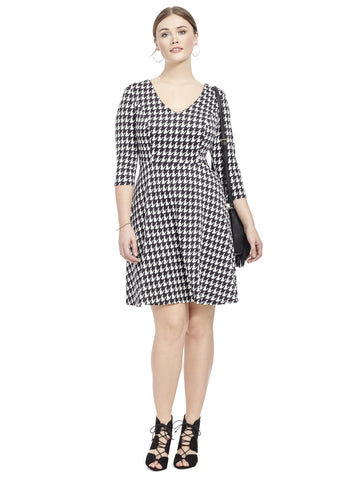 Skater Dress In Houndstooth