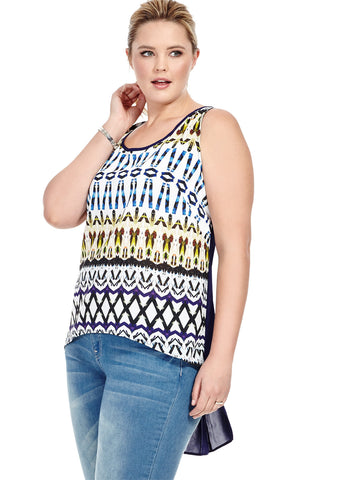 Abstract Printed Teagan Top