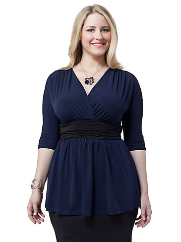 Devon Dolman Sleeve Top In Navy