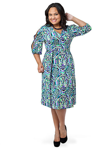 Split Sleeve Wrap Dress