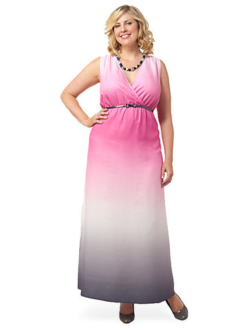 Ombre Hi-Lo Maxi Dress