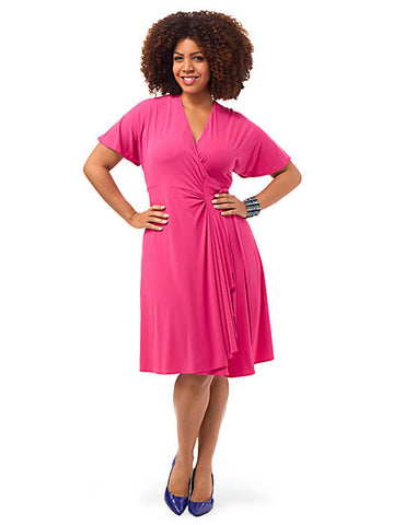 Jersey Wrap Dress In Pink