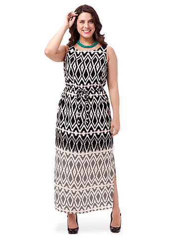 Tribal Print Maxi Dress