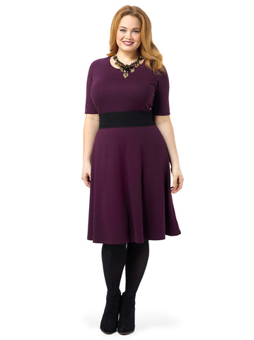 Elbow Sleeve Ponte Dress